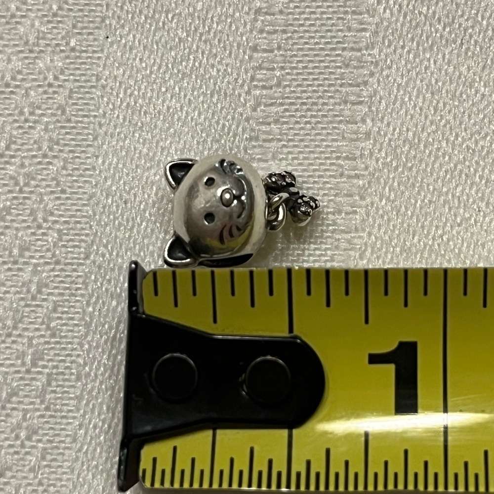Pandora “pet cat and bow charm” sterling Silver - Picture 7 of 8